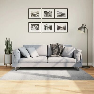 Tapis gris IZA à poil court - Style scandinave - 120x170 cm - Publicité Tapis gris IZA à poil court - Style scandinave - 120x170 cm - Publicité