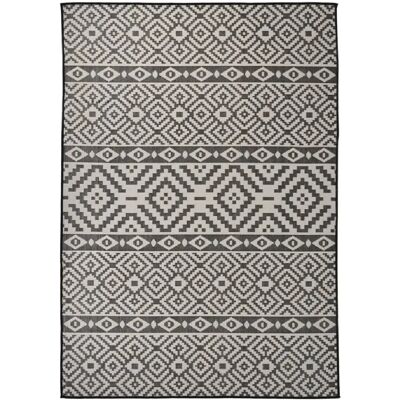 vidaXL Rayures Noires 140x200 cm Tapis d'extérieur - Tapis d'extérieur - Publicité vidaXL Rayures Noires 140x200 cm Tapis d'extérieur - Tapis d'extérieur - Publicité