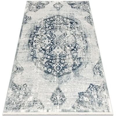 Tapis moderne RugsX DISTIN 0820A bleu marine / bleu / blanc - Ornement, vintage, franges - Publicité Tapis moderne RugsX DISTIN 0820A bleu marine / bleu / blanc - Ornement, vintage, franges - Publicité