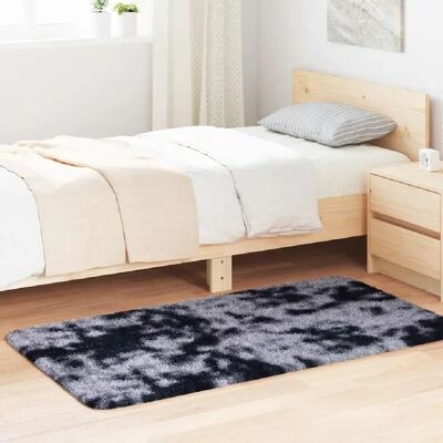 Tapis en polyester à poil long Navarra - Rectangulaire - Gris foncé - 80x150 cm - Publicité Tapis en polyester à poil long Navarra - Rectangulaire - Gris foncé - 80x150 cm - Publicité
