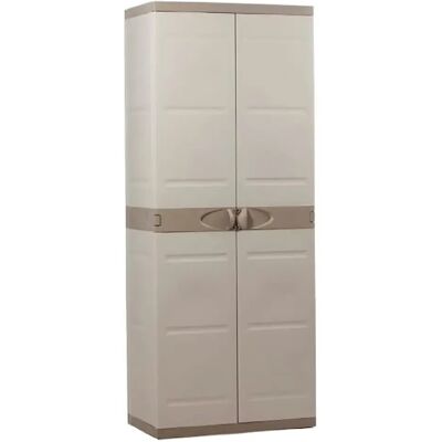 Pegane Armoire plastique - Beige - Publicité Pegane Armoire plastique - Beige - Publicité