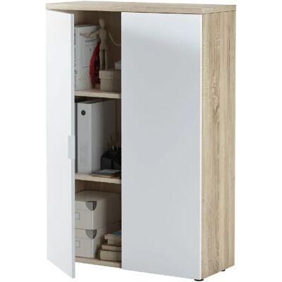 PEGANE - Armoire rangement bureau - 2 portes - 119 x 80 x 33 cm - Armoire de rangement - Publicité PEGANE - Armoire rangement bureau - 2 portes - 119 x 80 x 33 cm - Armoire de rangement - Publicité