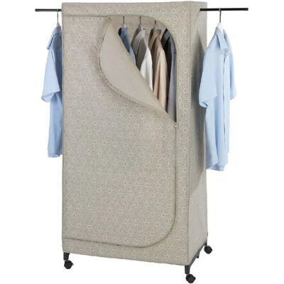Wenko Armoire penderie tissu Balance - L. 75 x H. 160 cm - Taupe - Publicité Wenko Armoire penderie tissu Balance - L. 75 x H. 160 cm - Taupe - Publicité