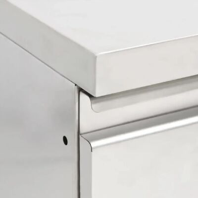 Helloshop26 Lot de 2 armoires de cuisine - Gris - Publicité Helloshop26 Lot de 2 armoires de cuisine - Gris - Publicité