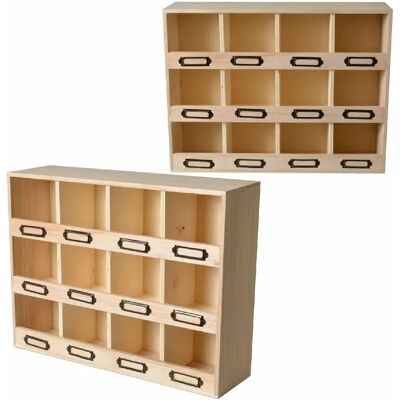 Artemio Casiers de rangement en bois 12 cases - Publicité Artemio Casiers de rangement en bois 12 cases - Publicité