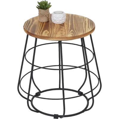Mendler Hwc-a80 Table d'Appoint Industrielle en Bois de Pin et Tabouret - Publicité Mendler Hwc-a80 Table d'Appoint Industrielle en Bois de Pin et Tabouret - Publicité