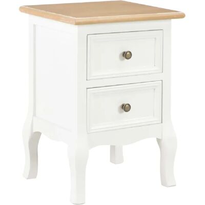 Unknown - 1402162 - MDF blanc 35x30x49 cm - Table de chevet - Publicité Unknown - 1402162 - MDF blanc 35x30x49 cm - Table de chevet - Publicité