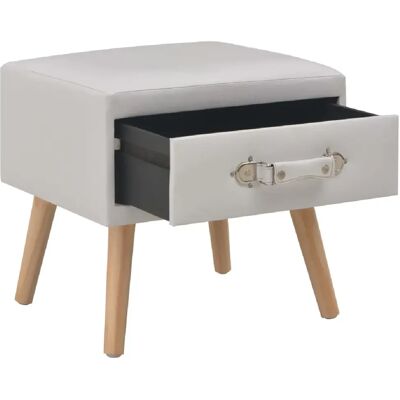 Table de nuit HelloShop26 avec tiroir - Blanc - Table de nuit, Pin synthétique - Publicité Table de nuit HelloShop26 avec tiroir - Blanc - Table de nuit, Pin synthétique - Publicité
