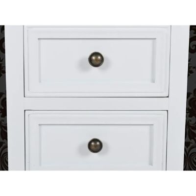 Helloshop26 Lot de 4 tables de chevet vintage - Blanc - Publicité Helloshop26 Lot de 4 tables de chevet vintage - Blanc - Publicité