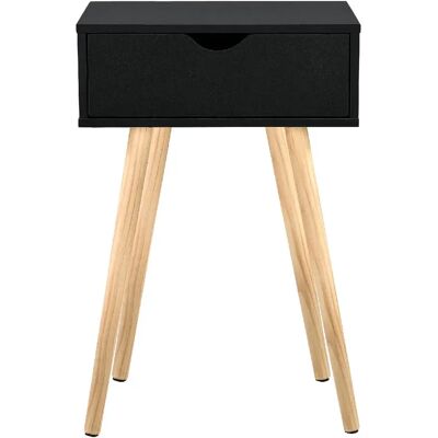 Table de chevet Helloshop26 - Noir - Publicité Table de chevet Helloshop26 - Noir - Publicité