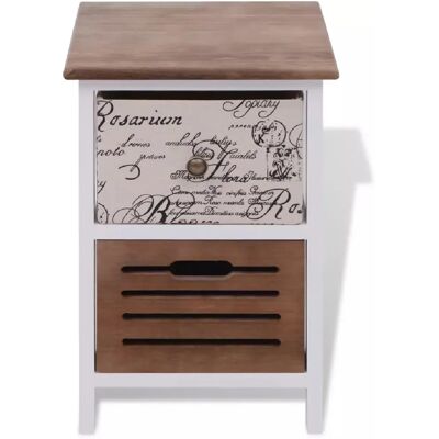 Helloshop26 lot de 2 tables de chevet - Bois - Publicité Helloshop26 lot de 2 tables de chevet - Bois - Publicité