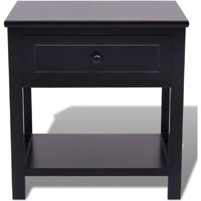 HelloShop26 - Nightstand - Bois noir - Nightstand - Publicité HelloShop26 - Nightstand - Bois noir - Nightstand - Publicité