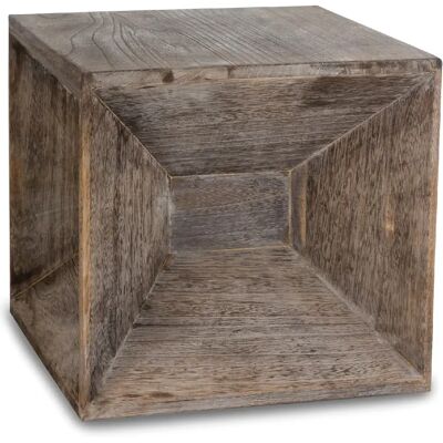 Decoshop26 Table d'appoint cube - Gris - Publicité Decoshop26 Table d'appoint cube - Gris - Publicité