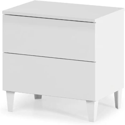 Pegane Table de chevet en bois - Blanc brillant - Publicité Pegane Table de chevet en bois - Blanc brillant - Publicité