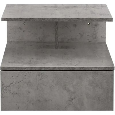HelloShop26 - Chevet Gris 40 cm - Tiroir - Chevet - Publicité HelloShop26 - Chevet Gris 40 cm - Tiroir - Chevet - Publicité