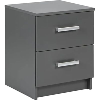 Pegane Commode 2 tiroirs - Graphite - Publicité Pegane Commode 2 tiroirs - Graphite - Publicité