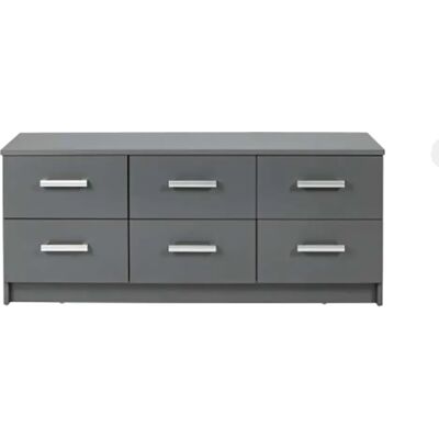 Pegane Commode 6 tiroirs - Graphite - Publicité Pegane Commode 6 tiroirs - Graphite - Publicité