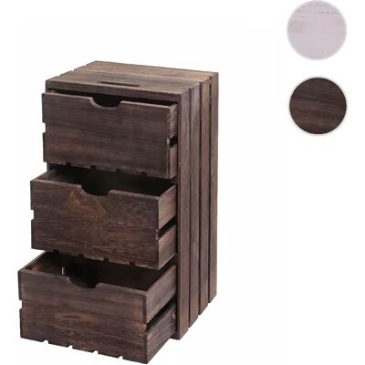 Mendler Commode 3 tiroirs bois - Marron - Publicité Mendler Commode 3 tiroirs bois - Marron - Publicité