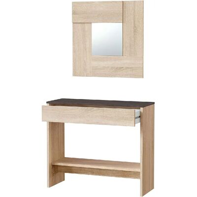 Pegane Commode d'entrée industrielle - Chêne - Publicité Pegane Commode d'entrée industrielle - Chêne - Publicité