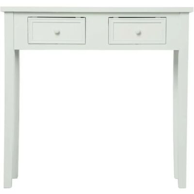 Pegane Console 2 tiroirs - Blanc - Publicité Pegane Console 2 tiroirs - Blanc - Publicité