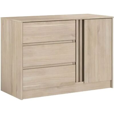 CAMIF L109 Commode - 1 Porte, 3 Tiroirs, Marron - Publicité CAMIF L109 Commode - 1 Porte, 3 Tiroirs, Marron - Publicité