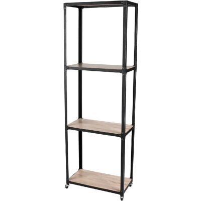 Urban Living Bibliothèque industrielle 4 Etagères Factory - 30 x H. 180 cm - Marron naturel - Publicité Urban Living Bibliothèque industrielle 4 Etagères Factory - 30 x H. 180 cm - Marron naturel - Publicité