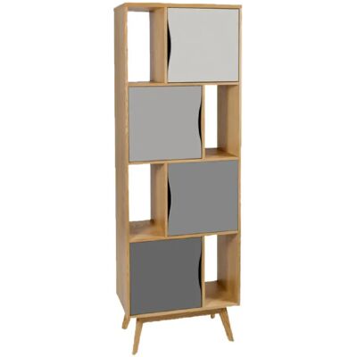 Bibliothèque Clyde en Bois - 4 Portes - 65x35x191 cm - Publicité Bibliothèque Clyde en Bois - 4 Portes - 65x35x191 cm - Publicité