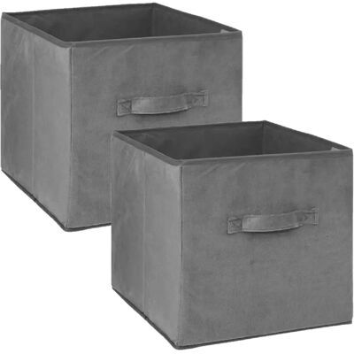 Toilinux lot de 2 cubes de rangement - Gris foncé - Publicité Toilinux lot de 2 cubes de rangement - Gris foncé - Publicité