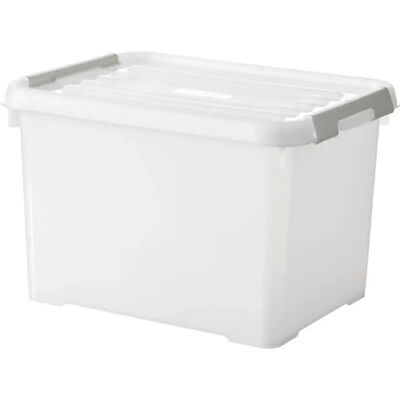 Curver Handy Box Plus 20L avec clips - Gris - Publicité Curver Handy Box Plus 20L avec clips - Gris - Publicité