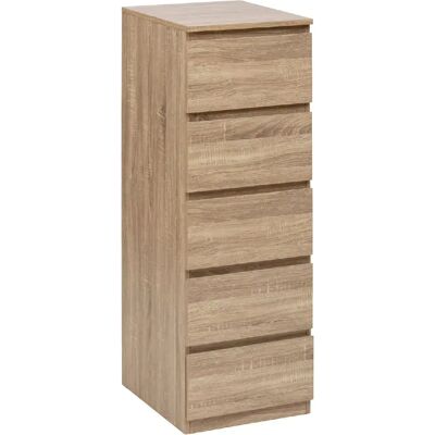 Five Simply Smart Chiffonnier 5 tiroirs DOLO - Beige - Publicité Five Simply Smart Chiffonnier 5 tiroirs DOLO - Beige - Publicité