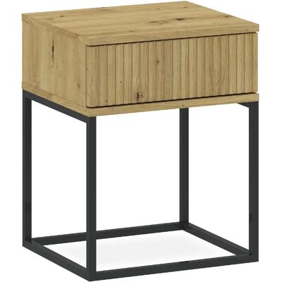 Konsimo Table de chevet bois - Chêne - Publicité Konsimo Table de chevet bois - Chêne - Publicité