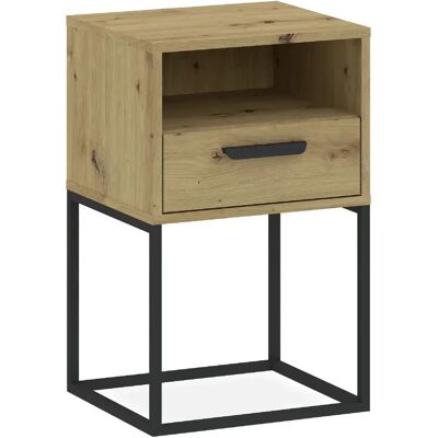 Konsimo Table de chevet scandinave - Chêne - Publicité Konsimo Table de chevet scandinave - Chêne - Publicité