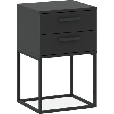Konsimo Table de chevet RECTUS - Anthracite - Publicité Konsimo Table de chevet RECTUS - Anthracite - Publicité