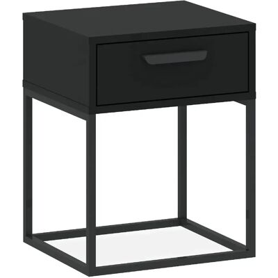 Konsimo Table de chevet métal - Noir - Publicité Konsimo Table de chevet métal - Noir - Publicité