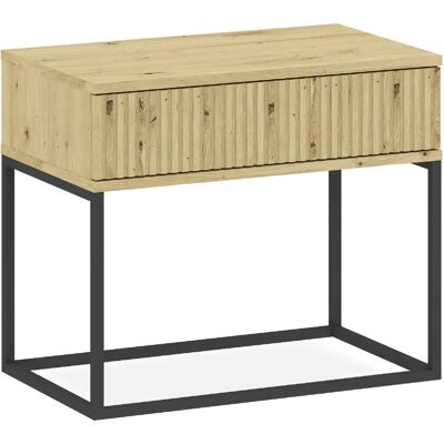 Konsimo Table de chevet Rectus - Chêne - Publicité Konsimo Table de chevet Rectus - Chêne - Publicité
