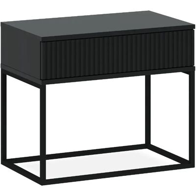 Konsimo Table de chevet Rectus - Anthracite - Publicité Konsimo Table de chevet Rectus - Anthracite - Publicité
