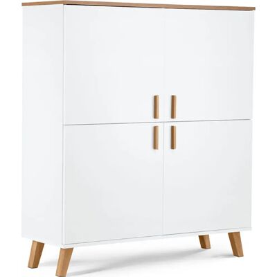 Konsimo Commode bébé scandinave - Blanc - Publicité Konsimo Commode bébé scandinave - Blanc - Publicité