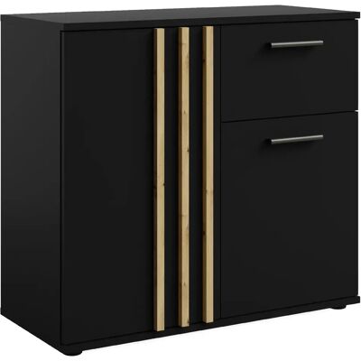 Konsimo Commode Ferio - Noir - Publicité Konsimo Commode Ferio - Noir - Publicité
