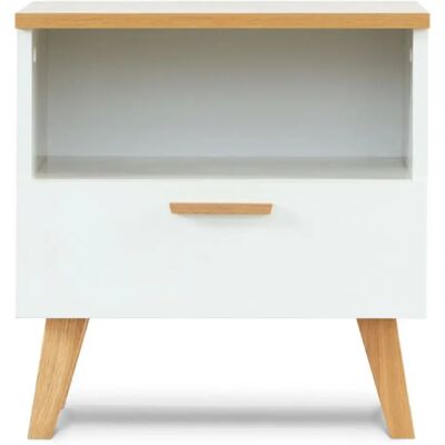 Konsimo Table de chevet FRISK - Blanc - Publicité Konsimo Table de chevet FRISK - Blanc - Publicité