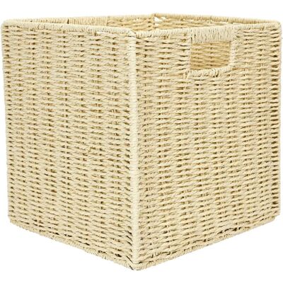 Linnea Boîte de rangement cube - Beige - Publicité Linnea Boîte de rangement cube - Beige - Publicité