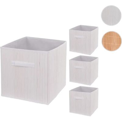 Mendler Lot de 4 boîtes de rangement - Blanc - Publicité Mendler Lot de 4 boîtes de rangement - Blanc - Publicité