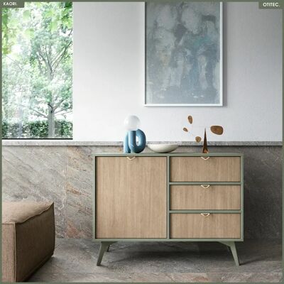 Otitec Commode 3 tiroirs - Chêne clair - Publicité Otitec Commode 3 tiroirs - Chêne clair - Publicité