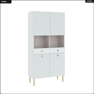 Otitec Armoire vitrine design - Or - Publicité Otitec Armoire vitrine design - Or - Publicité