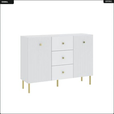 Otitec Commode design 2 tiroirs - Or - Publicité Otitec Commode design 2 tiroirs - Or - Publicité