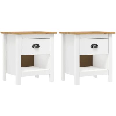 Decoshop26 Lot de 2 tables de chevet avec tiroir - Blanc - Publicité Decoshop26 Lot de 2 tables de chevet avec tiroir - Blanc - Publicité