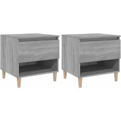 Decoshop26 lot de 2 chevets muraux à tiroir - Gris - Publicité Decoshop26 lot de 2 chevets muraux à tiroir - Gris - Publicité