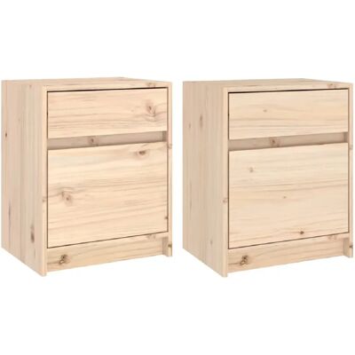 Decoshop26 Lot de 2 tables de chevet - Bois - Publicité Decoshop26 Lot de 2 tables de chevet - Bois - Publicité