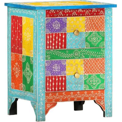 Decoshop26 Table de chevet rétro - Multicolore - Publicité Decoshop26 Table de chevet rétro - Multicolore - Publicité