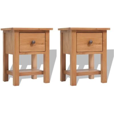 Decoshop26 Lot de 2 tables de chevet avec tiroir et étagère 36 x 30 x 47 cm bois de chêne et MDF DEC034751 - Publicité Decoshop26 Lot de 2 tables de chevet avec tiroir et étagère 36 x 30 x 47 cm bois de chêne et MDF DEC034751 - Publicité