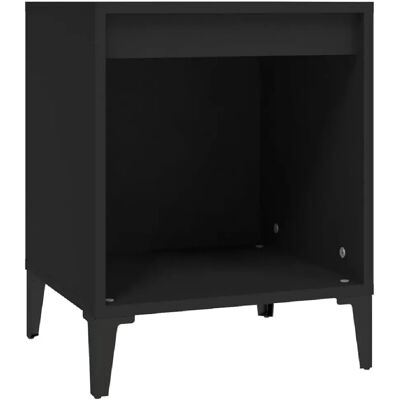 Decoshop26 Table de chevet niche - Noir - Publicité Decoshop26 Table de chevet niche - Noir - Publicité